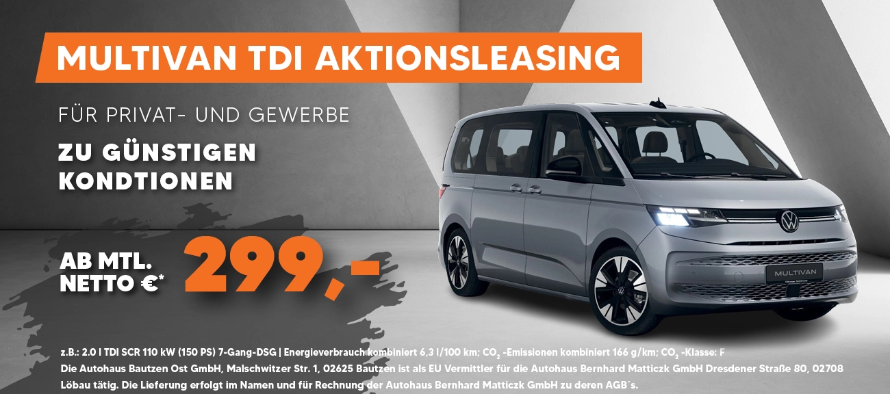 Online VW Multivan TDI Gewerbeleasing